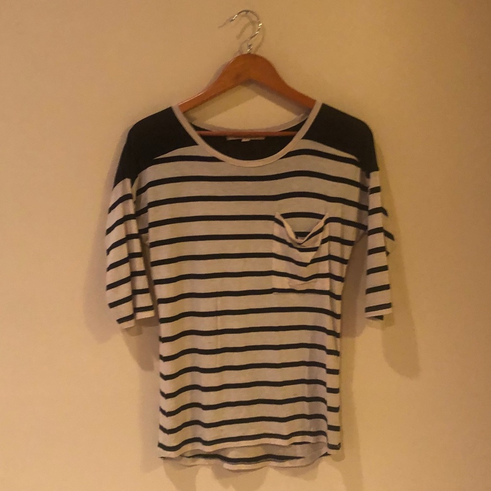 Black and Cream Striped Top